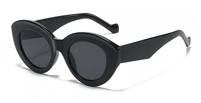 Populaire Cat Eye Zonnebrillen Vrouwen Ins Fashion Ovale Groene Gestreepte Zonnebrillen Dames Vintage Shades Eyewear Oculos Lunette De Soleil