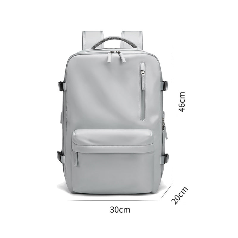 Waterdichte 18 inch laptoprugzakken schooltassen met usb Dily Life Vintage Unisex leren studentenrugzak voor mannen