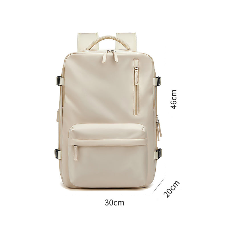 Waterdichte 18 inch laptoprugzakken schooltassen met usb Dily Life Vintage Unisex leren studentenrugzak voor mannen