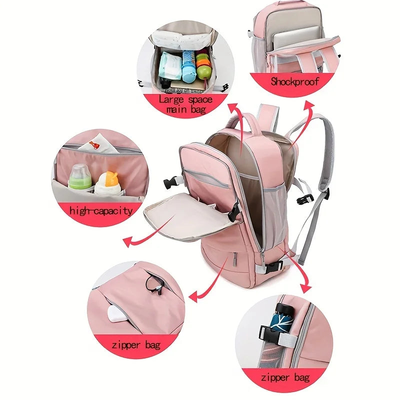 Large Capacity Women's Bag Journey Multifunction Waterproof Backpack With Shoe Storage Multilayer Travel Backpack