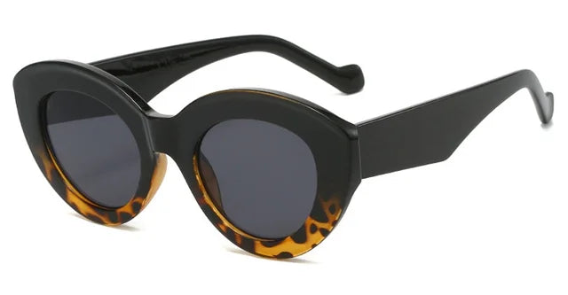 Populaire Cat Eye Zonnebrillen Vrouwen Ins Fashion Ovale Groene Gestreepte Zonnebrillen Dames Vintage Shades Eyewear Oculos Lunette De Soleil