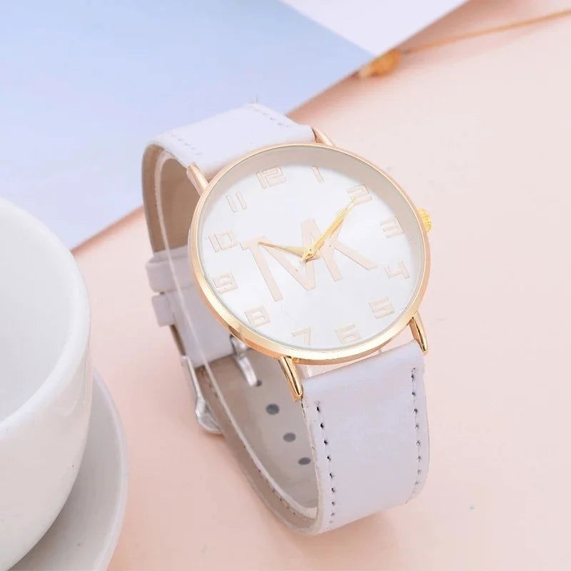 2023 New Women's Watches Fashion Luxury Brand TVK Leather Quartz Wristwatch Casual Clothing Accessories Reloj Mujer - CHRISTDEST GLOBAL SERVICE