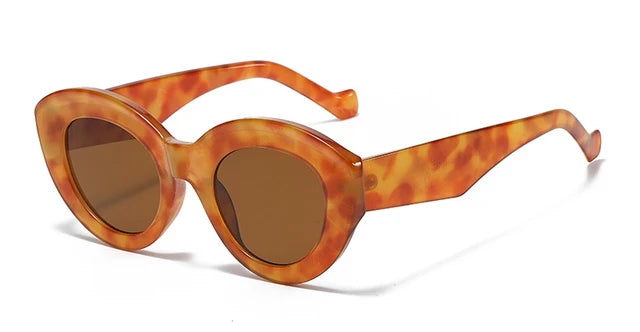 Populaire Cat Eye Zonnebrillen Vrouwen Ins Fashion Ovale Groene Gestreepte Zonnebrillen Dames Vintage Shades Eyewear Oculos Lunette De Soleil