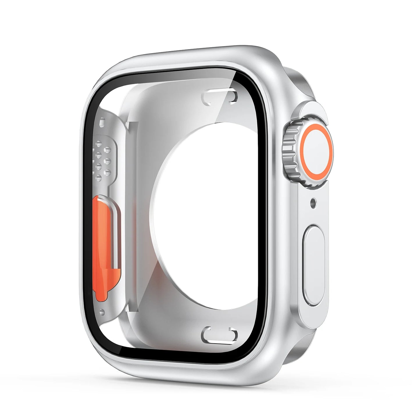 Glass+Case for Apple Watch 9 8 7 44 45MM Tempered Glass Cover for IWatch 6 SE 5 4 44MM Full Coverage Frame Screen Protector Case - CHRISTDEST GLOBAL SERVICE