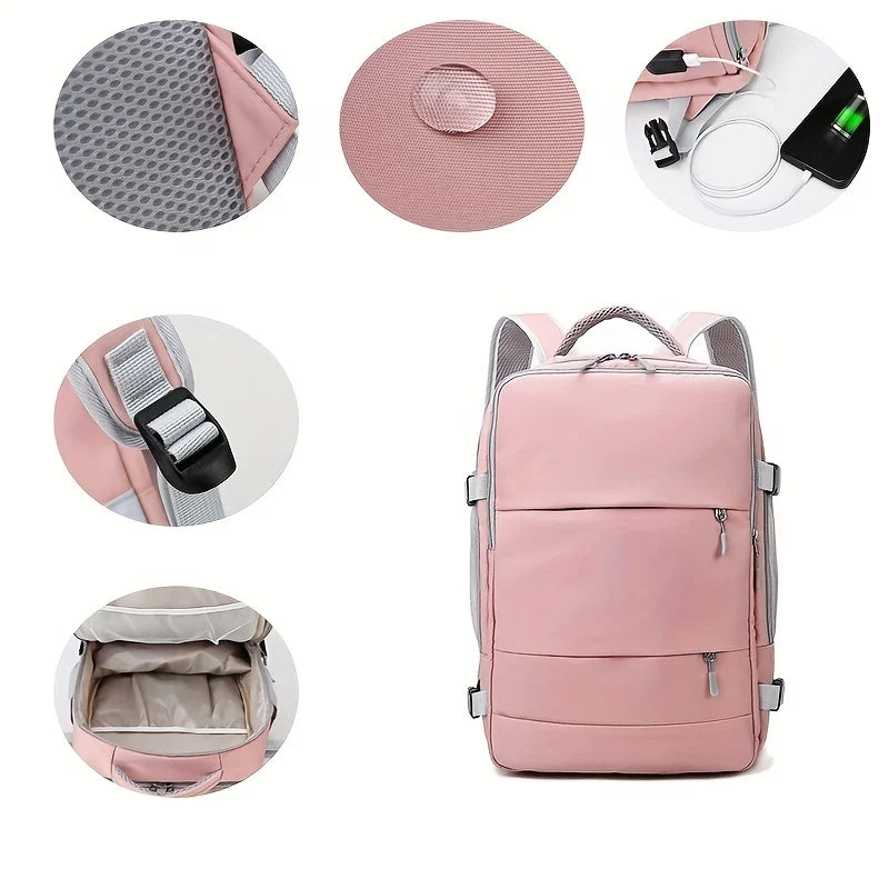 Large Capacity Women's Bag Journey Multifunction Waterproof Backpack With Shoe Storage Multilayer Travel Backpack