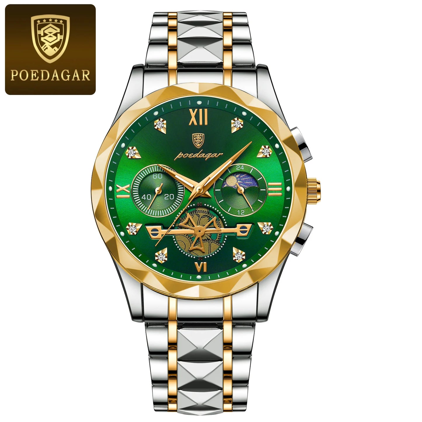 POEDAGAR Luxury Man Wristwatch Waterproof Luminous Chronograph Watch for Men Stainless Steel Men's Quartz Watches reloj hombre - CHRISTDEST GLOBAL SERVICE
