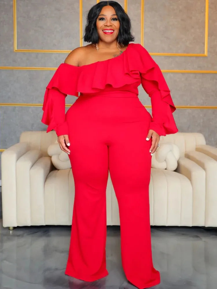 Plus Size Women Clothes Jumpsuit Summer Clothes Black Urban Leisure Bodysuit New 2024 Wide Leg Jumpsuit Wholesale Dropshipping - CHRISTDEST GLOBAL SERVICE