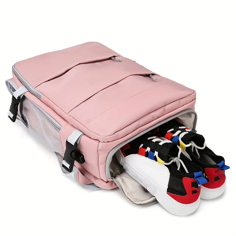Large Capacity Women's Bag Journey Multifunction Waterproof Backpack With Shoe Storage Multilayer Travel Backpack