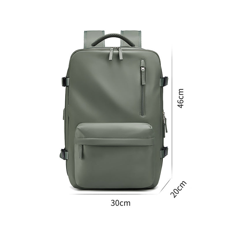 Waterdichte 18 inch laptoprugzakken schooltassen met usb Dily Life Vintage Unisex leren studentenrugzak voor mannen