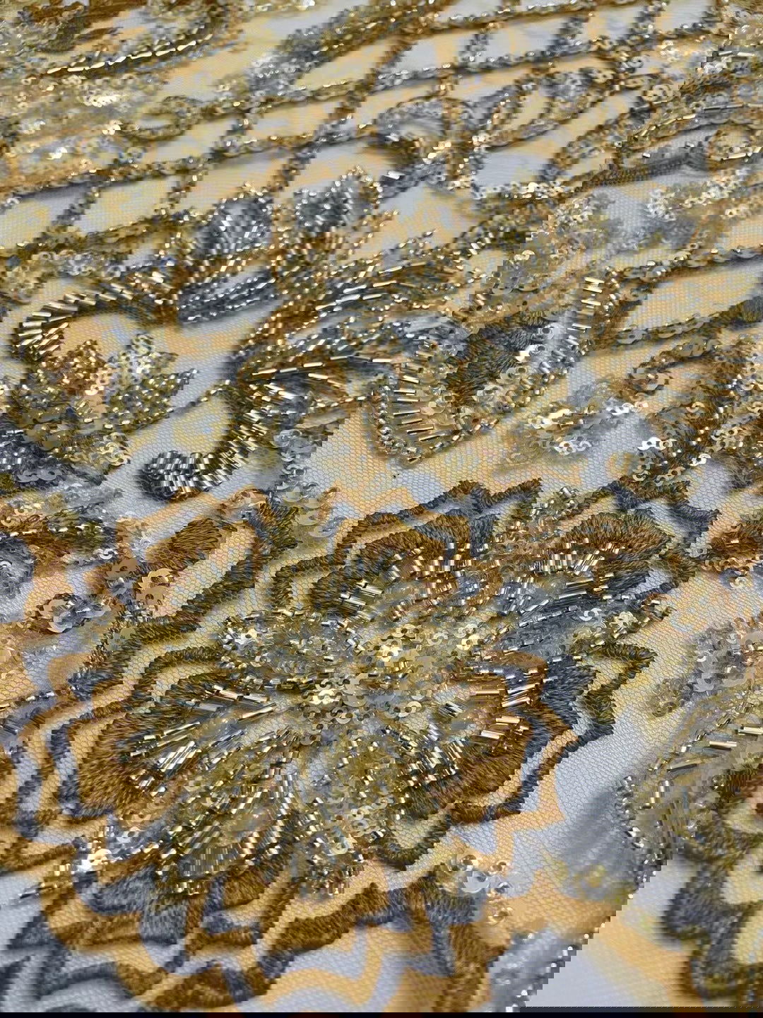 Embroidery Heavy Industry Beaded Tulle Lace Fabric - CHRISTDEST GLOBAL SERVICE