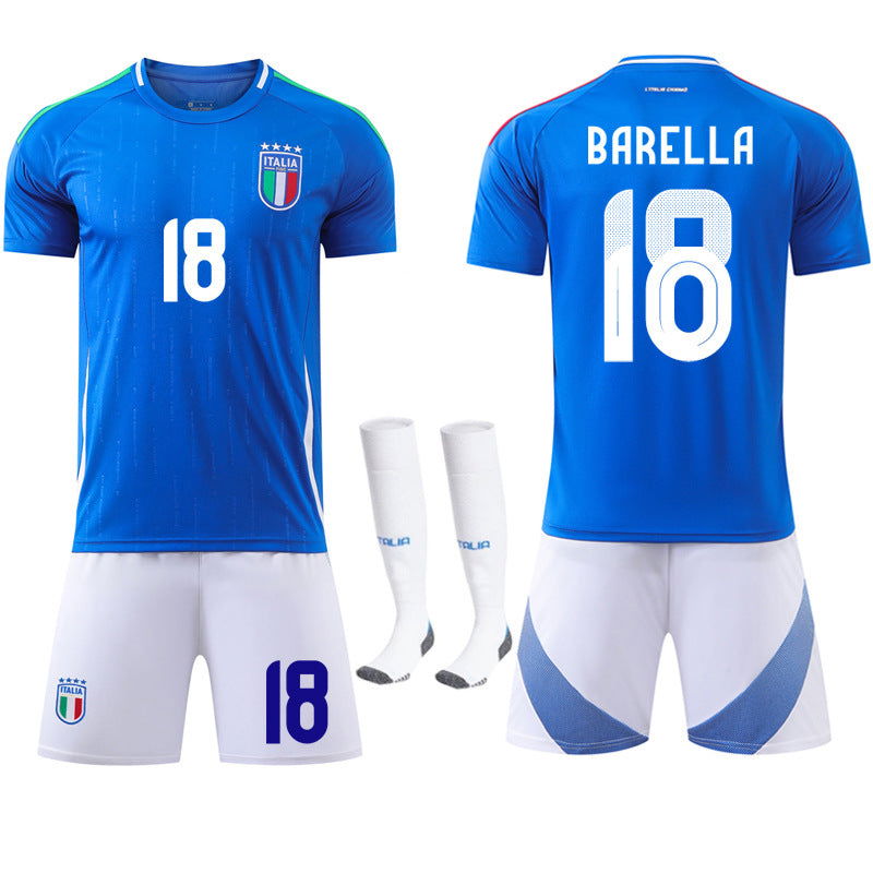 European Cup Italy home football uniform set jersey No. 14 Chiesa 18 Barella national team - CHRISTDEST GLOBAL SERVICE