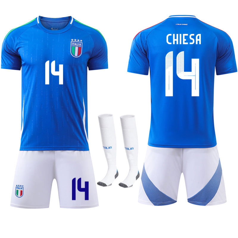 European Cup Italy home football uniform set jersey No. 14 Chiesa 18 Barella national team - CHRISTDEST GLOBAL SERVICE