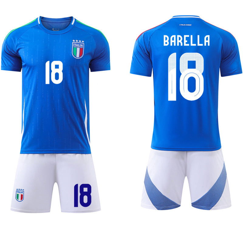 European Cup Italy home football uniform set jersey No. 14 Chiesa 18 Barella national team - CHRISTDEST GLOBAL SERVICE