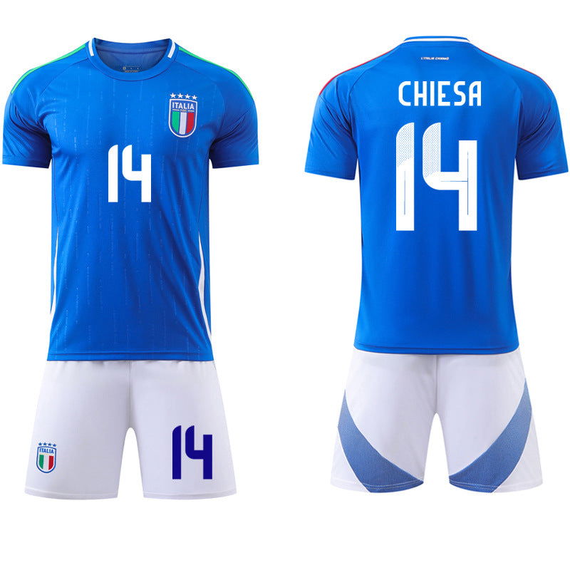 European Cup Italy home football uniform set jersey No. 14 Chiesa 18 Barella national team - CHRISTDEST GLOBAL SERVICE