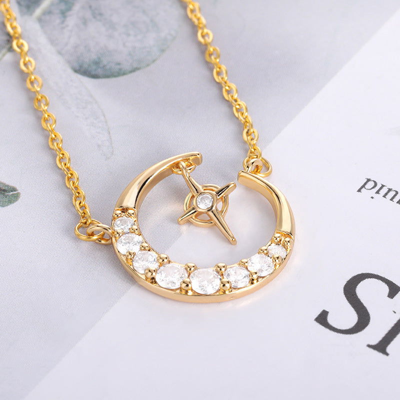 Fashion Moon Necklace Cold Wind Necklace Crescent Female Clavicle Chain - CHRISTDEST GLOBAL SERVICE