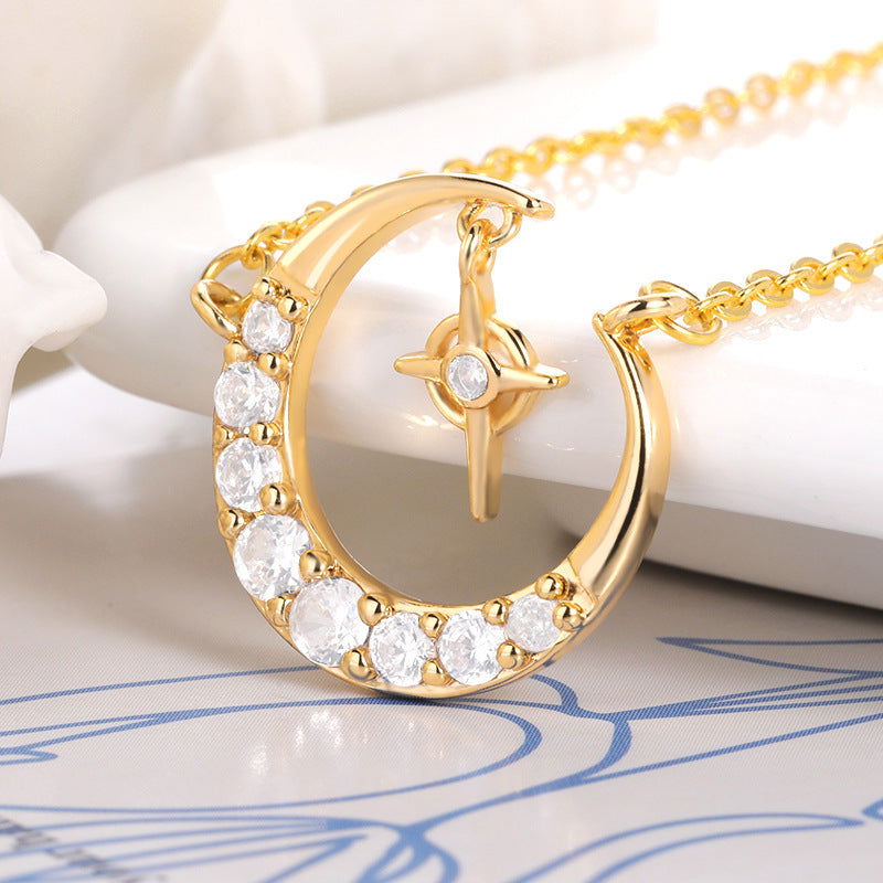 Fashion Moon Necklace Cold Wind Necklace Crescent Female Clavicle Chain - CHRISTDEST GLOBAL SERVICE