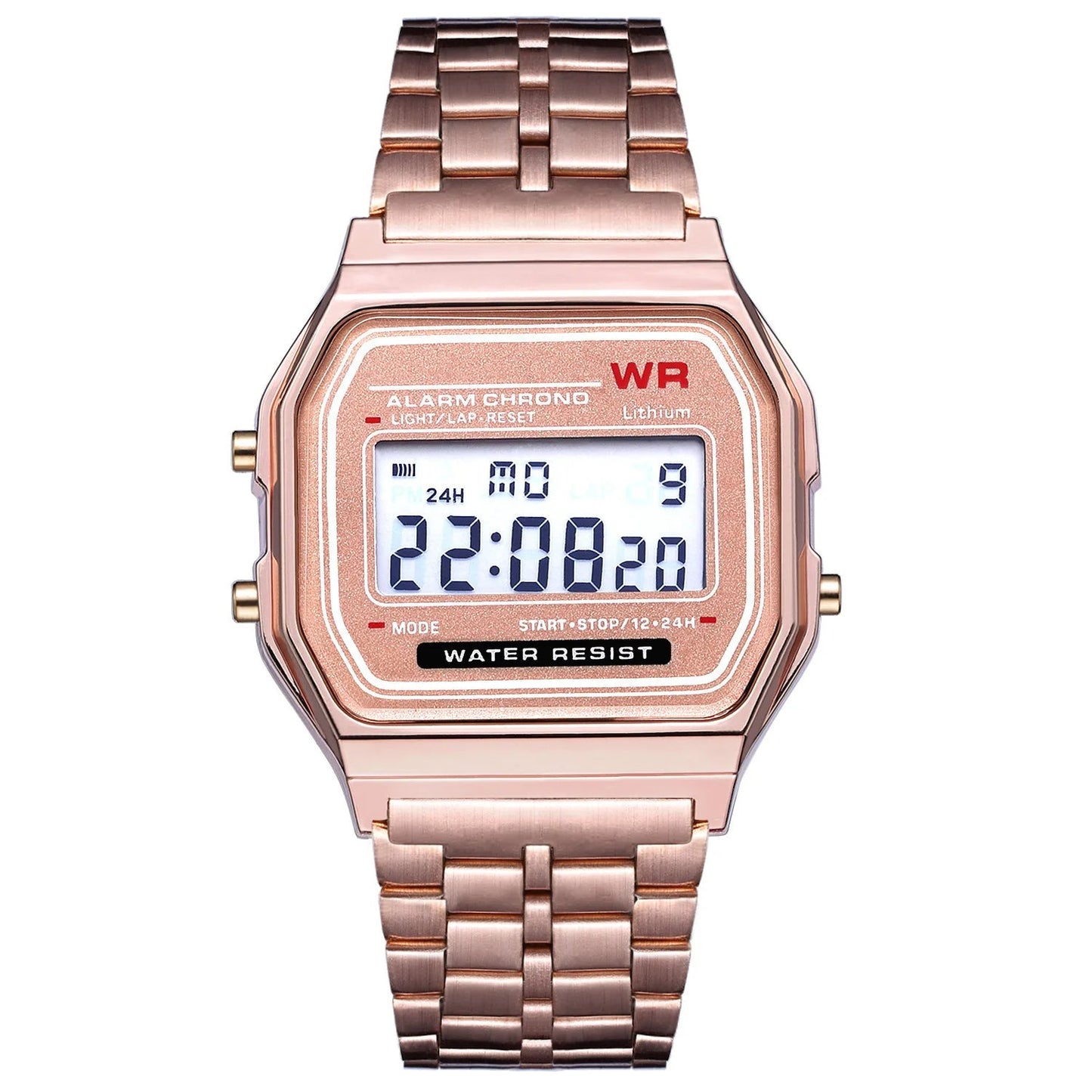 Fashionable and Classic Square Electronic Watch, Same Style for Men and Women, Couple Style Electronic Watch Steel Band A159, Ge - CHRISTDEST GLOBAL SERVICE