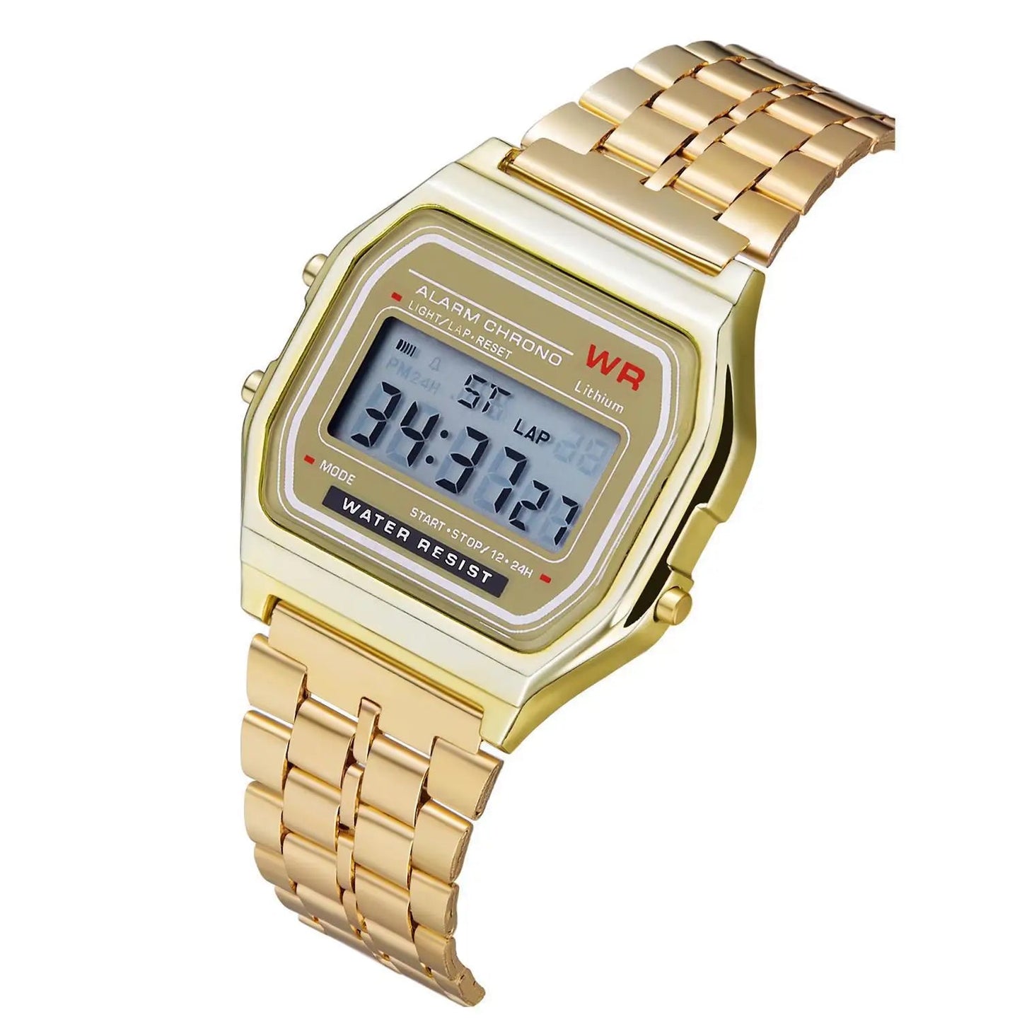 Fashionable and Classic Square Electronic Watch, Same Style for Men and Women, Couple Style Electronic Watch Steel Band A159, Ge - CHRISTDEST GLOBAL SERVICE