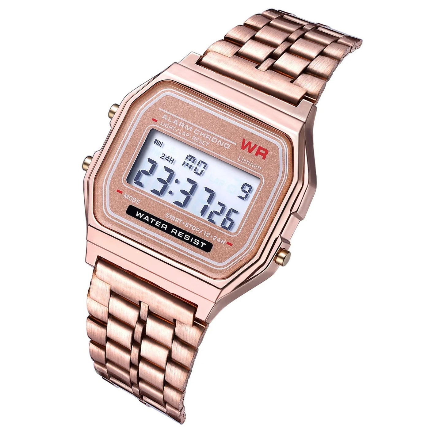 Fashionable and Classic Square Electronic Watch, Same Style for Men and Women, Couple Style Electronic Watch Steel Band A159, Ge - CHRISTDEST GLOBAL SERVICE