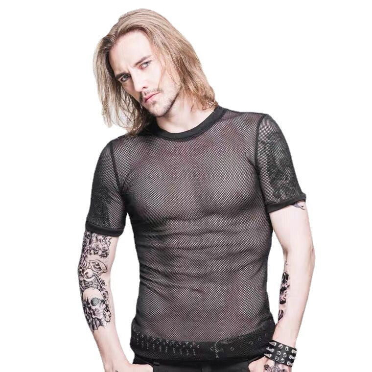 Fishnet Series See-through Net Hole Mesh Top Hollow T-shirt Sexy - CHRISTDEST GLOBAL SERVICE