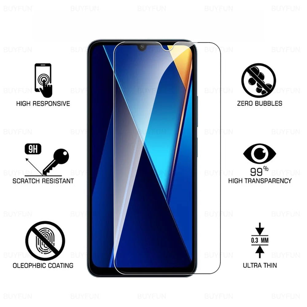 For Xiaomi Poco C65 Glass 1-4Pcs Tempered Glass Pocco Pofo Poxo Little C 65 65C PocoC65 4G 2023 6.74inch Screen Protector Cover - CHRISTDEST GLOBAL SERVICE