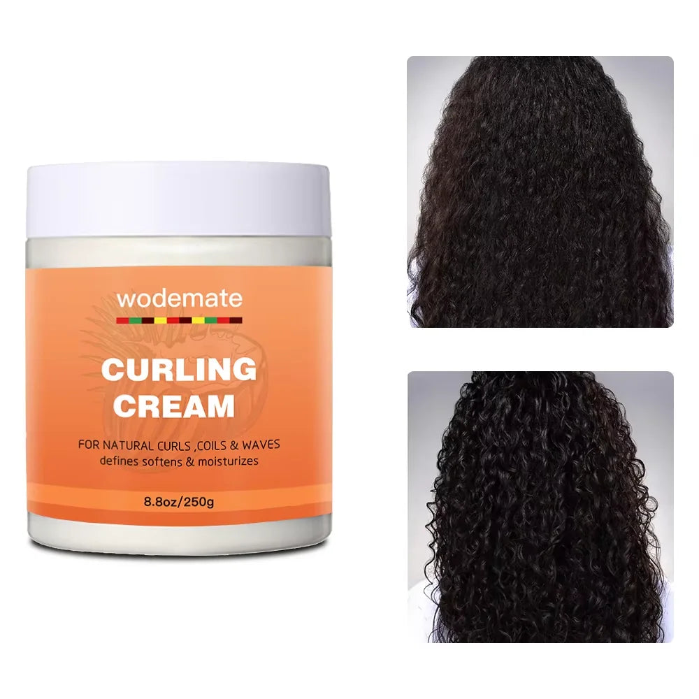 Organic Coconut Curling Cream With Shea Butter-Nourishing&Defining for Natural Curly Hair-Hydrating Curl Enhancer