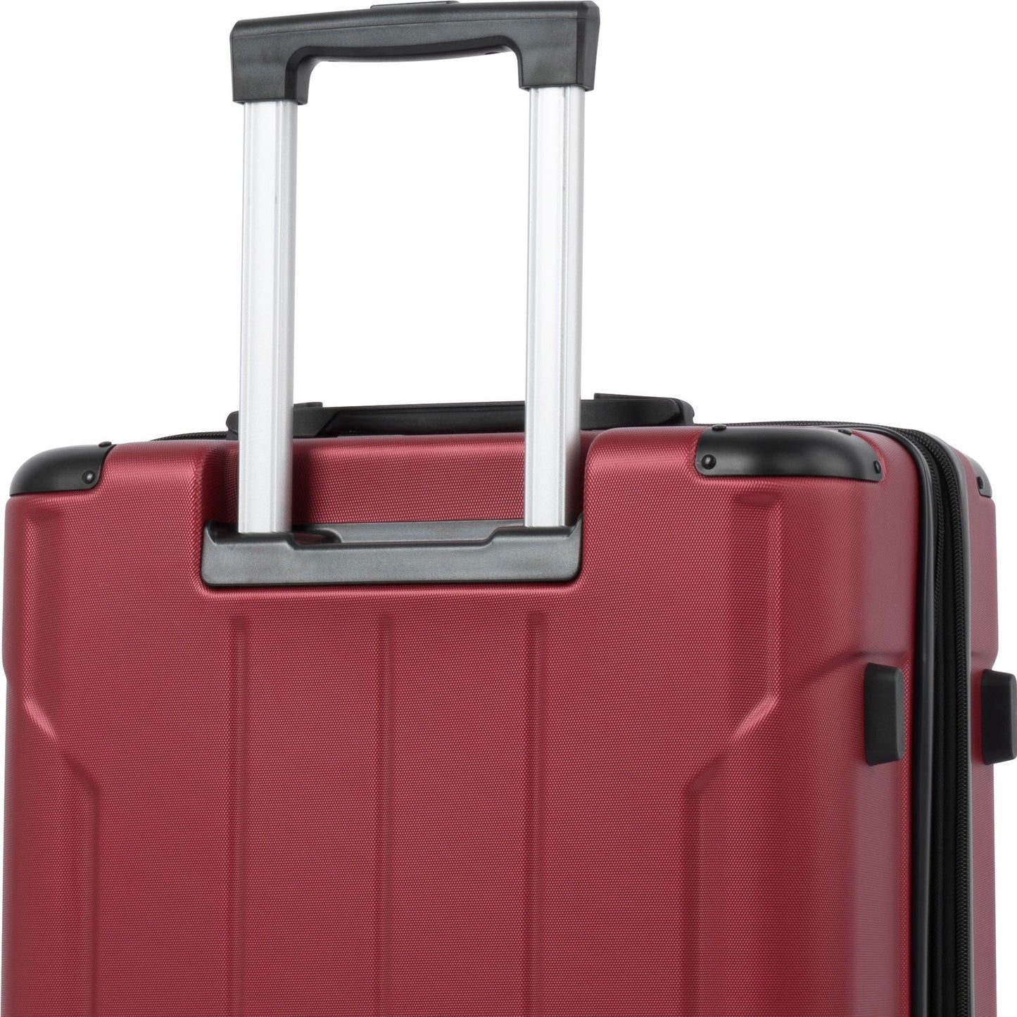 Hardshell Luggage Spinner Suitcase with TSA Lock Lightweight Expandable 24'' (Single Luggage) Red + ABS + 24 Inch - CHRISTDEST GLOBAL SERVICE