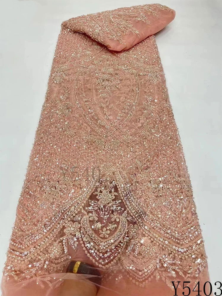 High-grade Lace Beads Sequined Mesh Embroidery Fabric - CHRISTDEST GLOBAL SERVICE