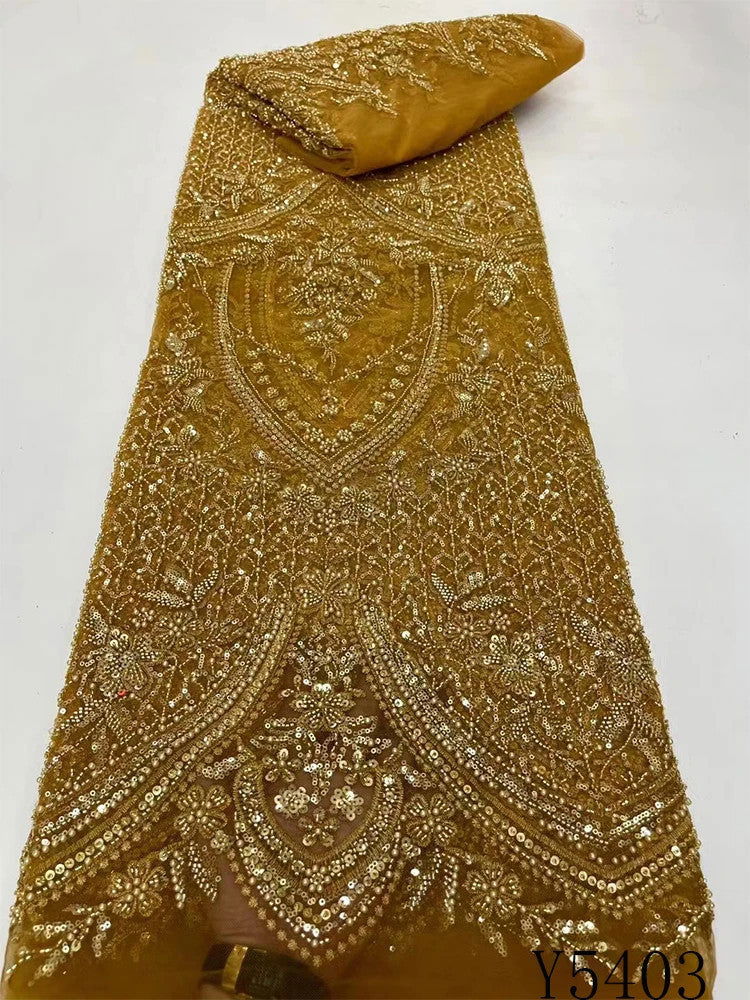 High-grade Lace Beads Sequined Mesh Embroidery Fabric - CHRISTDEST GLOBAL SERVICE