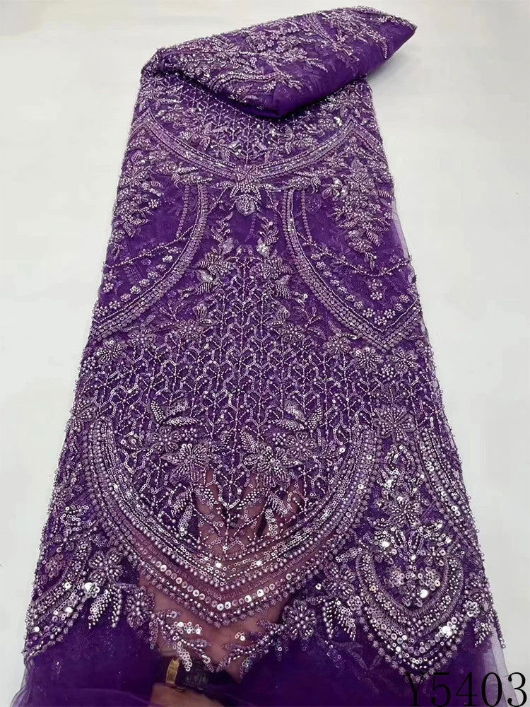 High-grade Lace Beads Sequined Mesh Embroidery Fabric - CHRISTDEST GLOBAL SERVICE