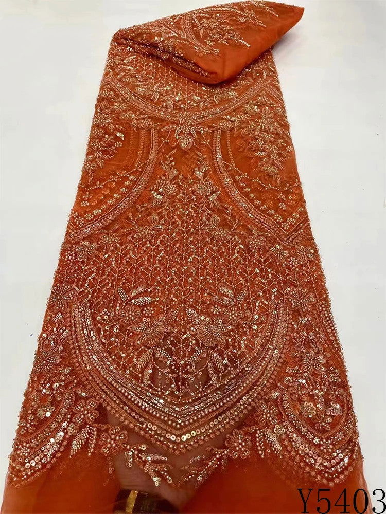 High-grade Lace Beads Sequined Mesh Embroidery Fabric - CHRISTDEST GLOBAL SERVICE