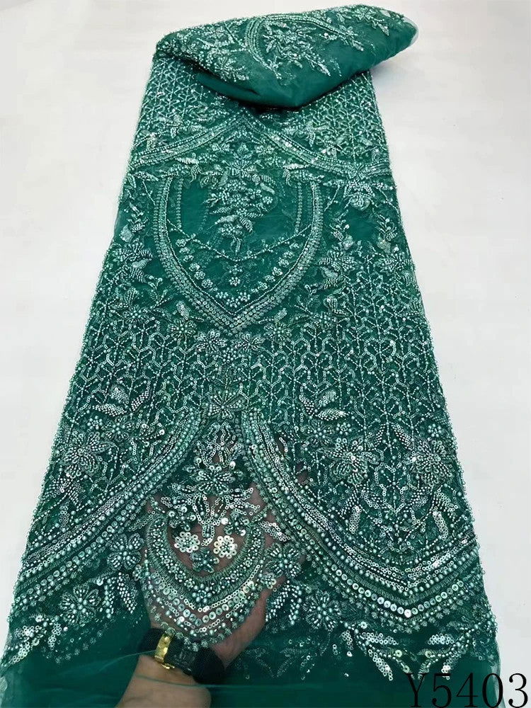High-grade Lace Beads Sequined Mesh Embroidery Fabric - CHRISTDEST GLOBAL SERVICE
