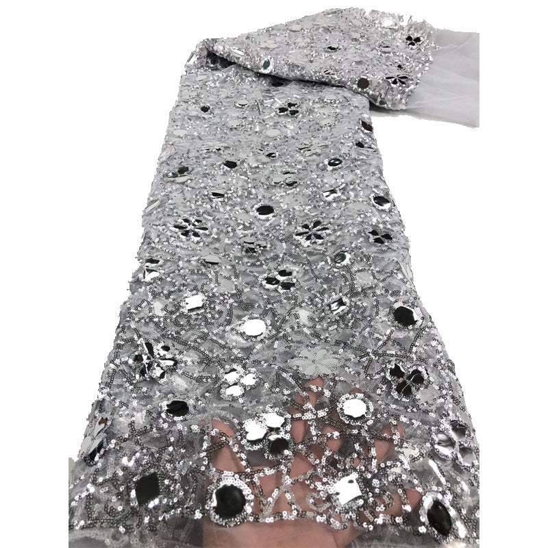 New Style Mesh Lace Fabric Sequin Embroidered Fabric Womens Color Fashion - CHRISTDEST GLOBAL SERVICE