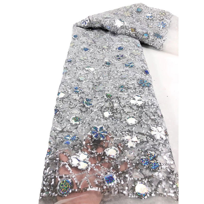 New Style Mesh Lace Fabric Sequin Embroidered Fabric Womens Color Fashion - CHRISTDEST GLOBAL SERVICE