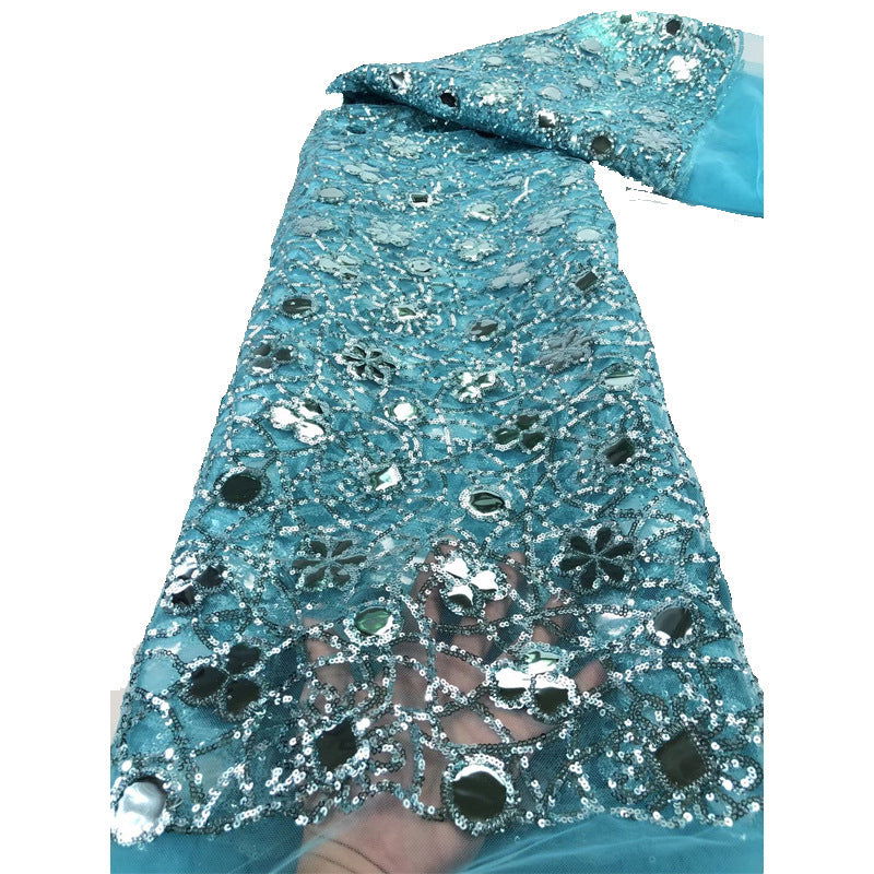 New Style Mesh Lace Fabric Sequin Embroidered Fabric Womens Color Fashion - CHRISTDEST GLOBAL SERVICE