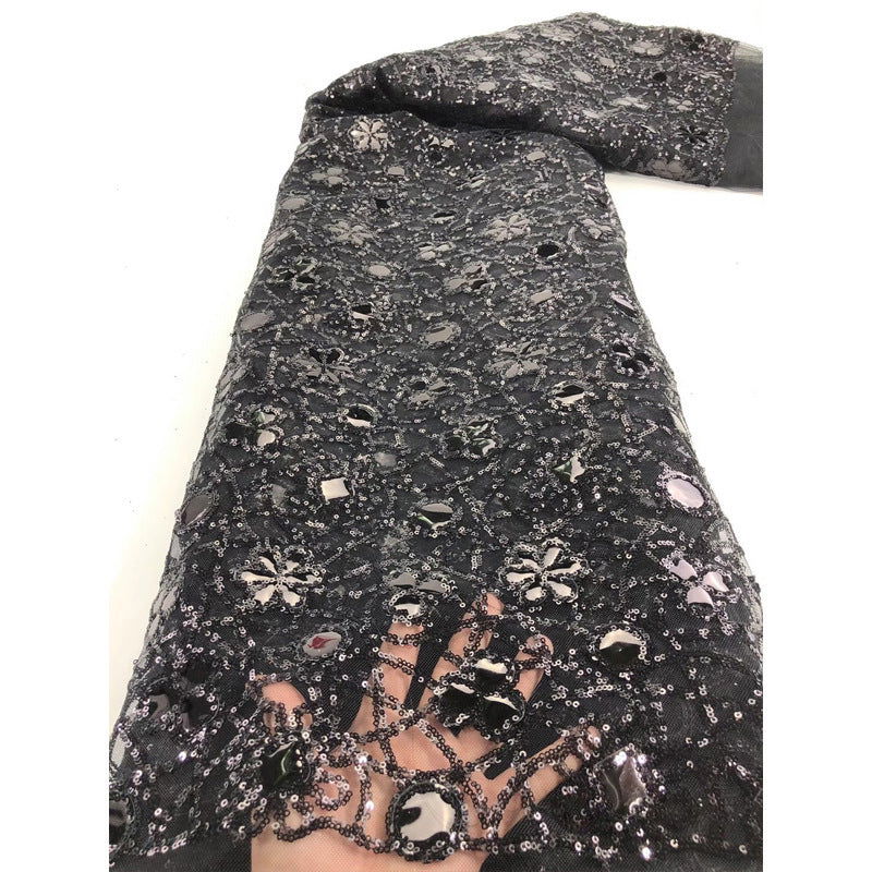 New Style Mesh Lace Fabric Sequin Embroidered Fabric Womens Color Fashion - CHRISTDEST GLOBAL SERVICE