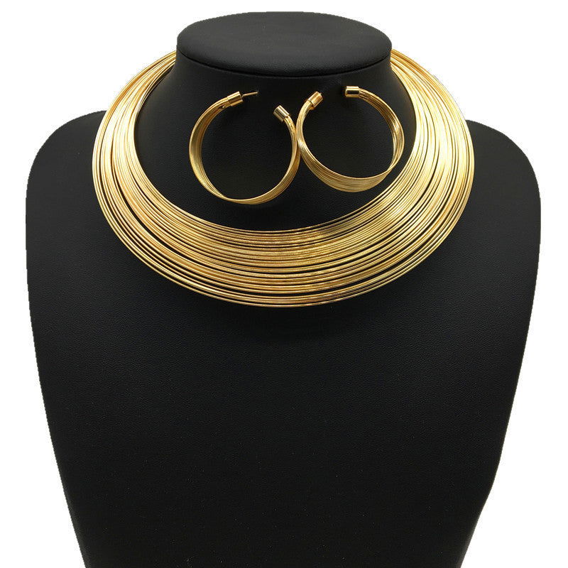 Nigeria bride Necklace Set multi alloy accessories four sets of cross-border supply Necklace suit - CHRISTDEST GLOBAL SERVICE