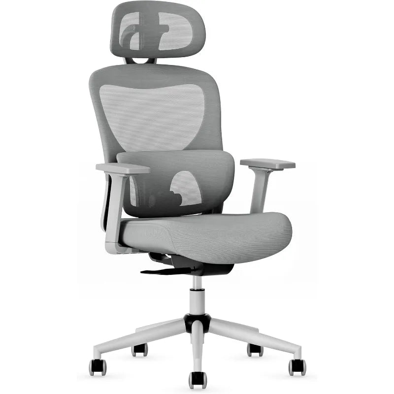 Office Chair, Ergonomic Desk Chair with Adjustable Lumbar Support, 3D Armrest, Headrest, 4-Level Tilt Back, Home Mesh Chair - CHRISTDEST GLOBAL SERVICE