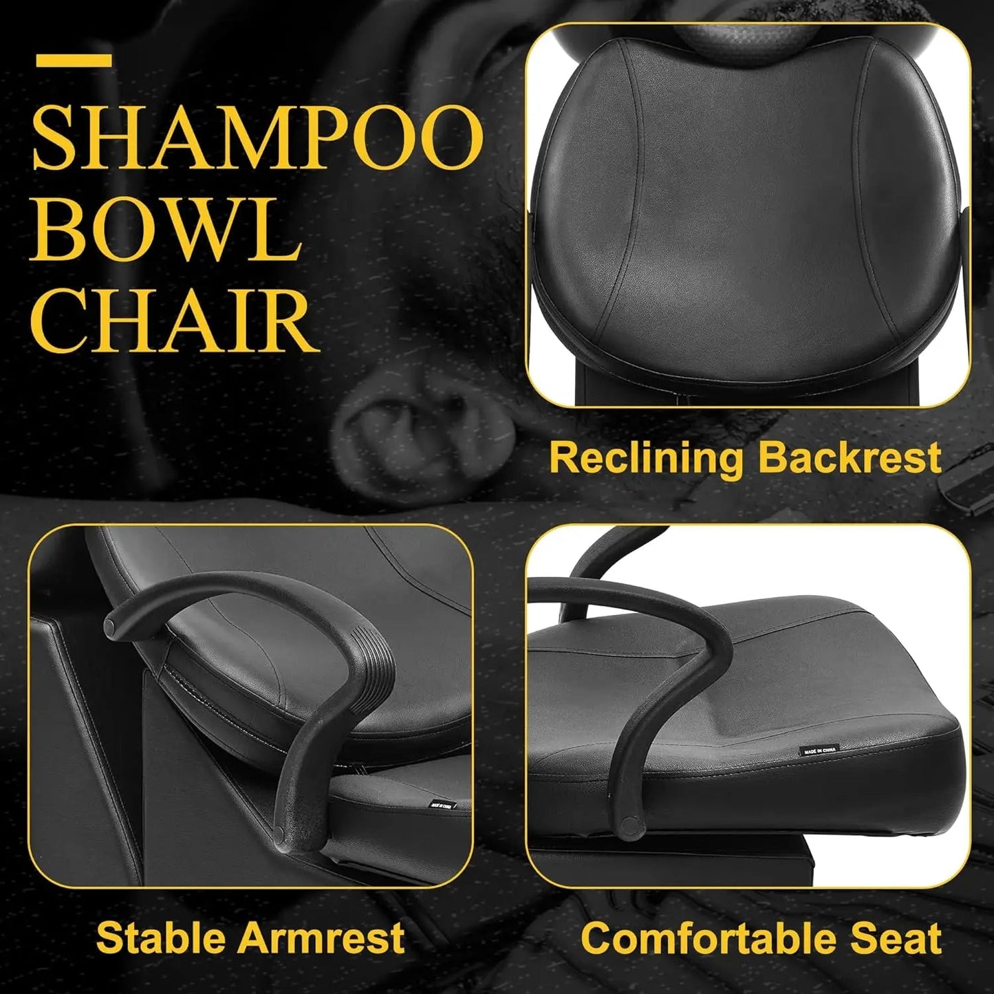 Plastic Shampoo Bowl Chair,Barber Backwash Chair, Hair washing station for Spa Beauty Salon - CHRISTDEST GLOBAL SERVICE