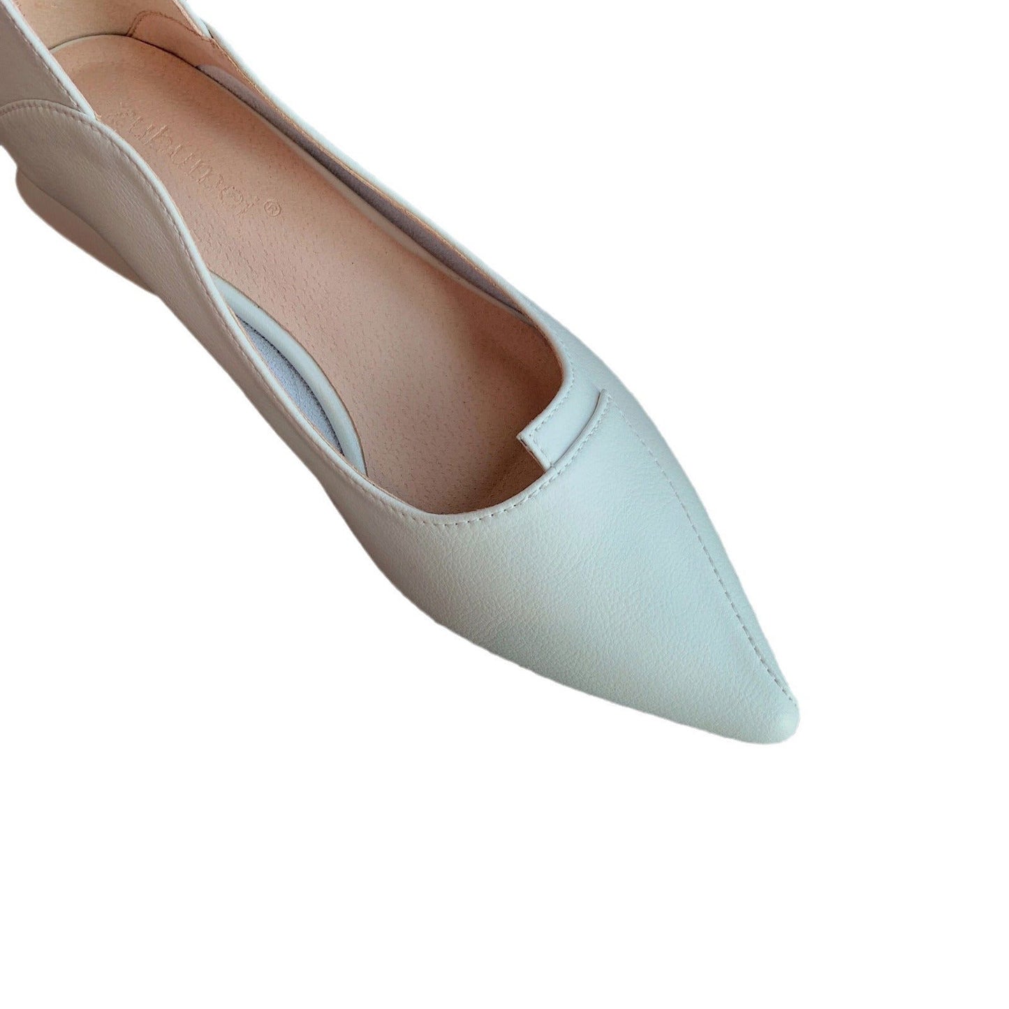 Pointed-toe Authentic Leather Soft Bottom Chunky Heel Shoes Two-way Shoes - CHRISTDEST GLOBAL SERVICE