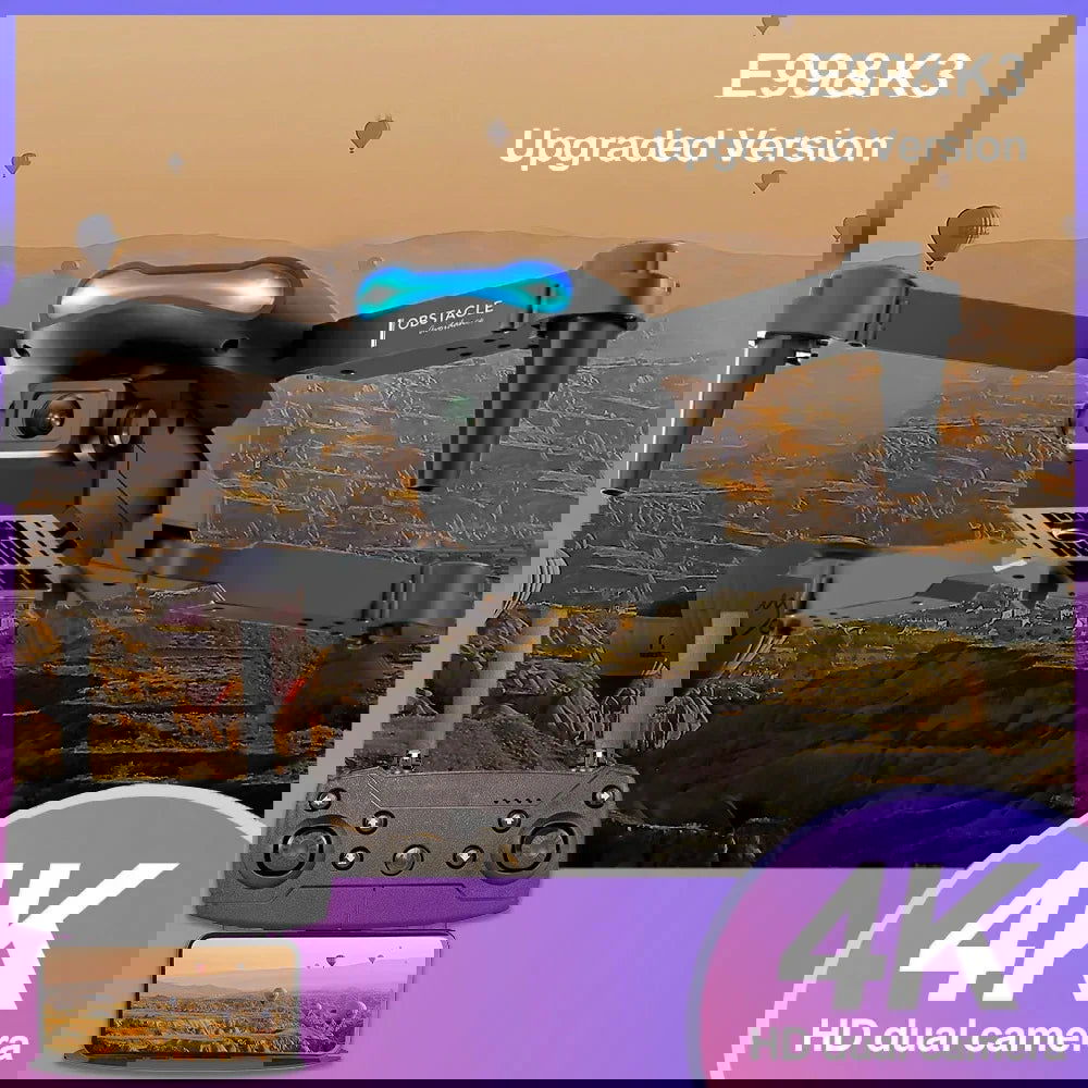 RNABAU E99 RC Drone 4K Professinal With Wide Angle Dual HD Camera Foldable RC Helicopter 5G WIFI FPV Height Hold Apron Sell - CHRISTDEST GLOBAL SERVICE