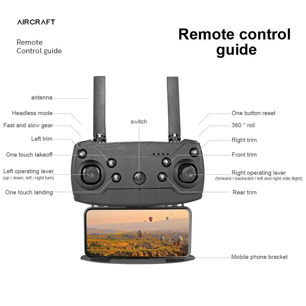 RNABAU E99 RC Drone 4K Professinal With Wide Angle Dual HD Camera Foldable RC Helicopter 5G WIFI FPV Height Hold Apron Sell - CHRISTDEST GLOBAL SERVICE