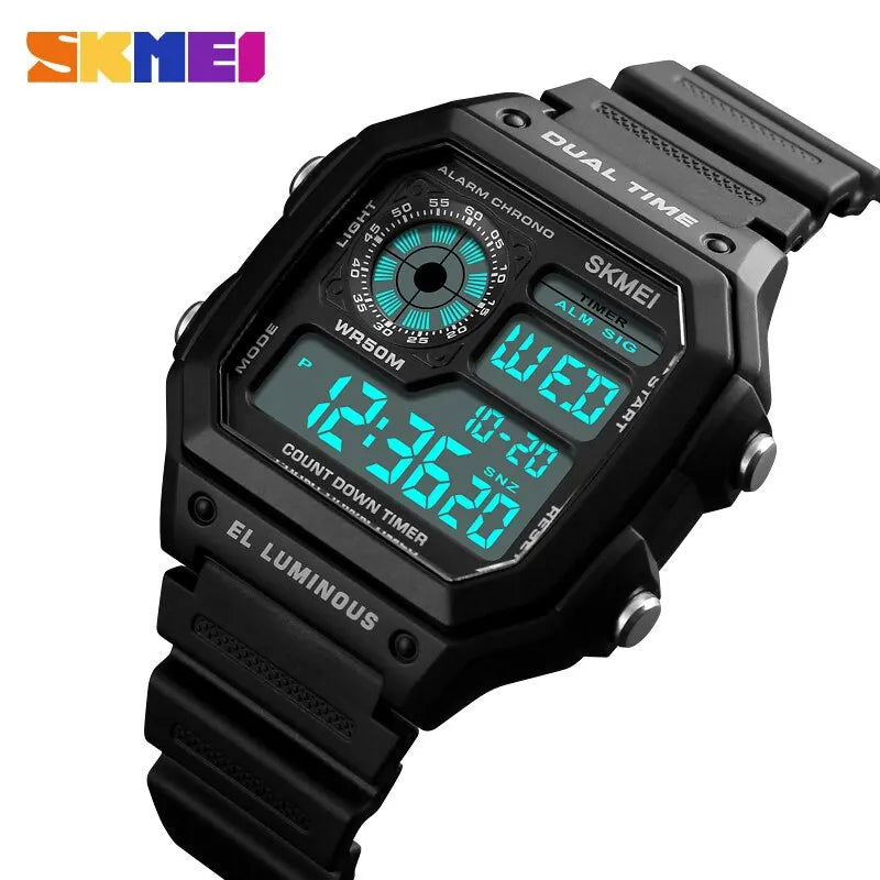 Skmei Top Brand Countdown Sport Watches Mens Multifunction Stopwatch 5bar Waterproof Alarm Clock Back Light Digital Wristwatch - CHRISTDEST GLOBAL SERVICE