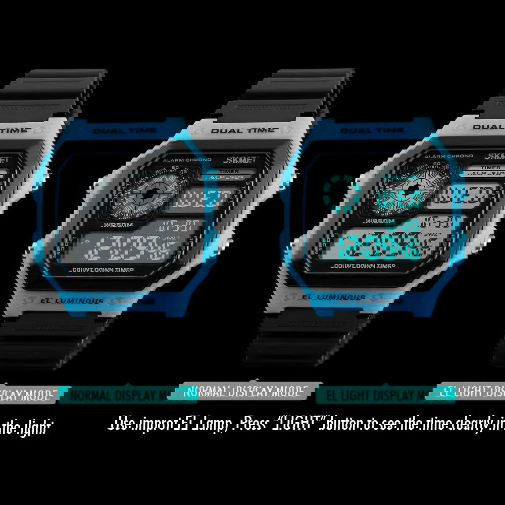 Skmei Top Brand Countdown Sport Watches Mens Multifunction Stopwatch 5bar Waterproof Alarm Clock Back Light Digital Wristwatch - CHRISTDEST GLOBAL SERVICE