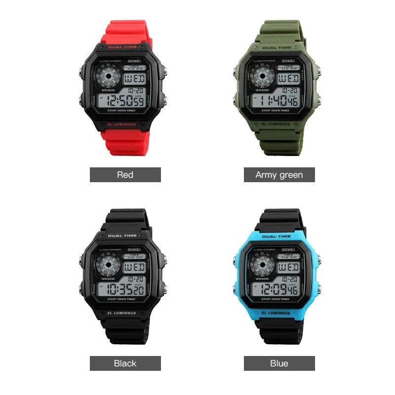 Skmei Top Brand Countdown Sport Watches Mens Multifunction Stopwatch 5bar Waterproof Alarm Clock Back Light Digital Wristwatch - CHRISTDEST GLOBAL SERVICE