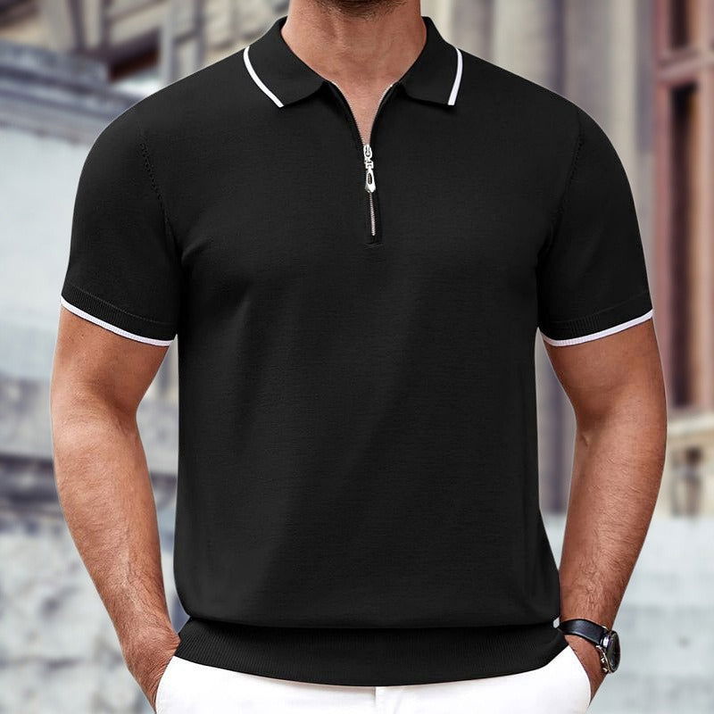 Summer New Zipper Knitwear Casual Business Polo Shirt - CHRISTDEST GLOBAL SERVICE