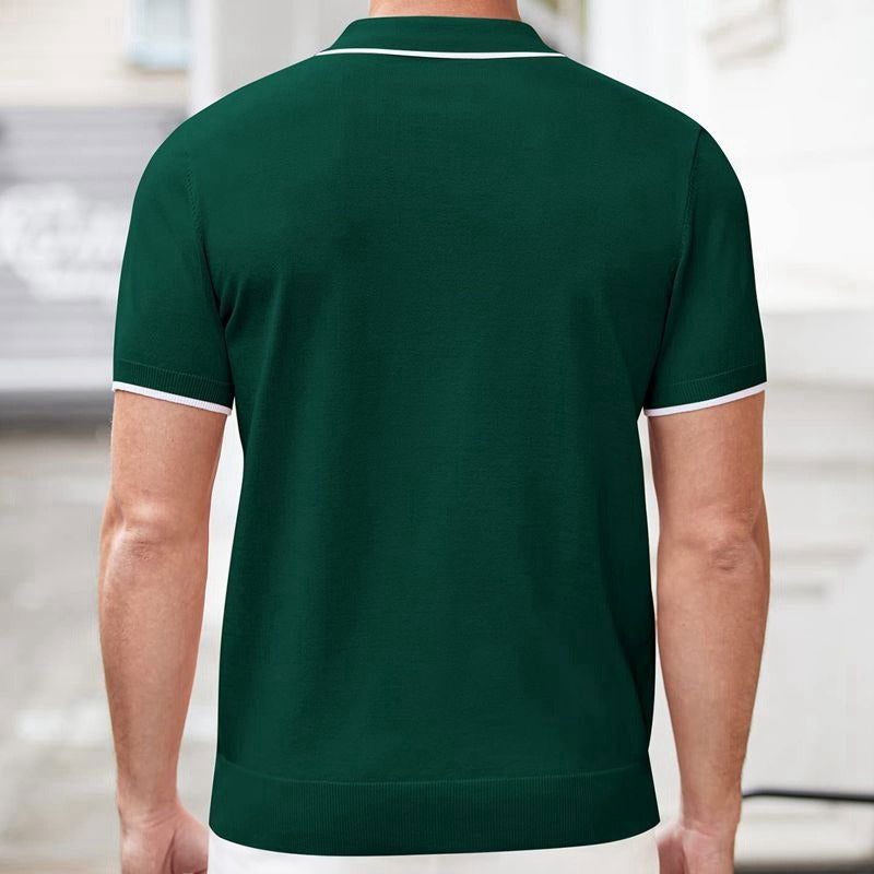 Summer New Zipper Knitwear Casual Business Polo Shirt - CHRISTDEST GLOBAL SERVICE