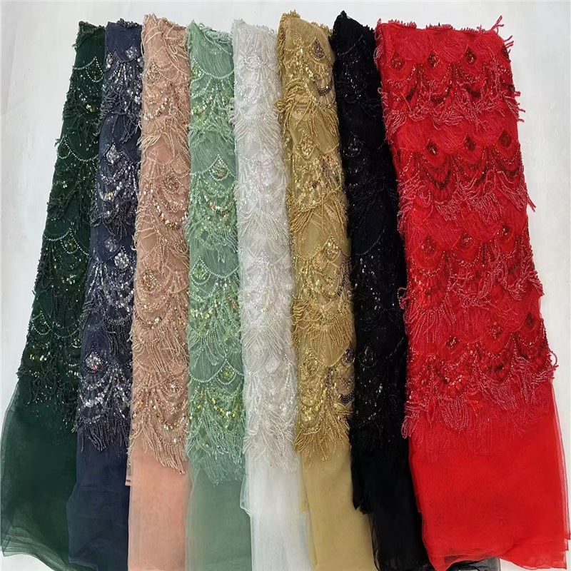 Tassel Bead Tube Lace Fabric Wedding Dress - CHRISTDEST GLOBAL SERVICE