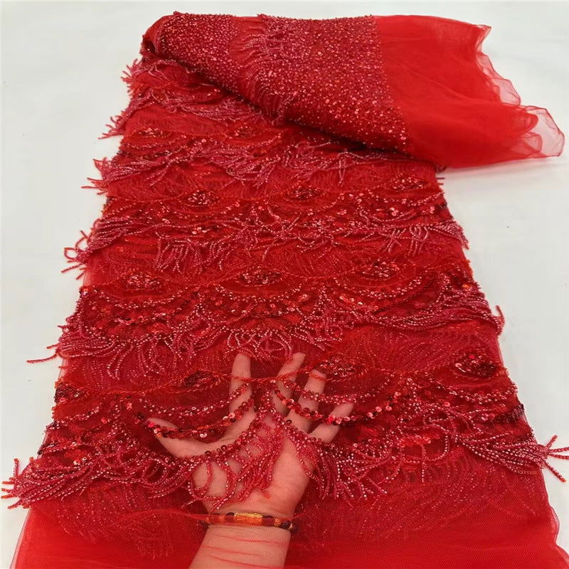 Tassel Bead Tube Lace Fabric Wedding Dress - CHRISTDEST GLOBAL SERVICE