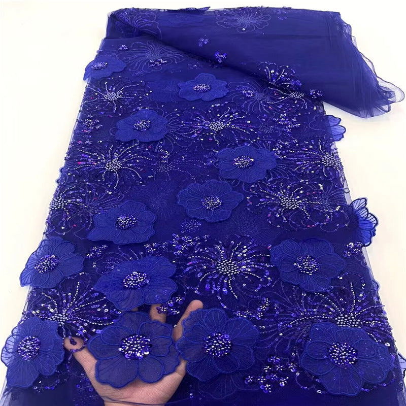 Three-dimensional Embroidered Mesh Fabric Sequin Bead Tube Embroidery - CHRISTDEST GLOBAL SERVICE